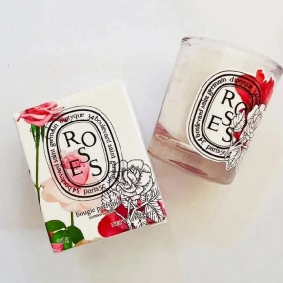 Diptyque Roses Mini Candle 35g in a LIMITED EDITION vessel and box - Picture 2 of 4
